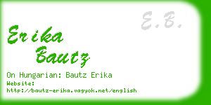 erika bautz business card